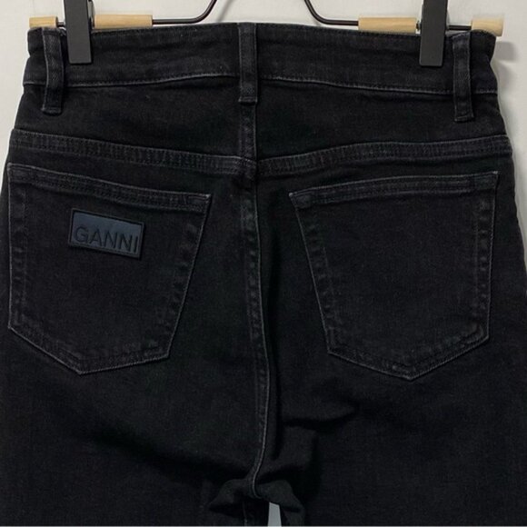 Ganni Cropped Black Jeans — Size 26W x 32L - Picture 7 of 13